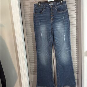 American Rag Blue Flare Wide Leg Jeans